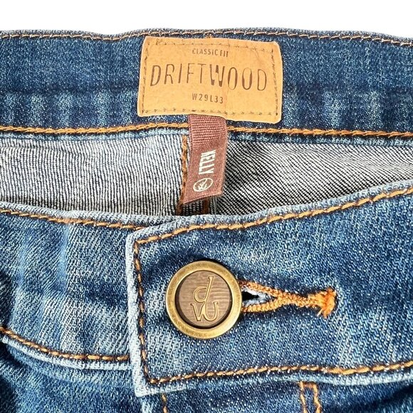 Driftwood Kelly Womens Blue Classic Fit Floral Embroidered Flare Jeans Size 29 - Picture 10 of 16